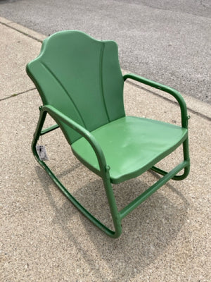 Rocking Metal Children Green Chair