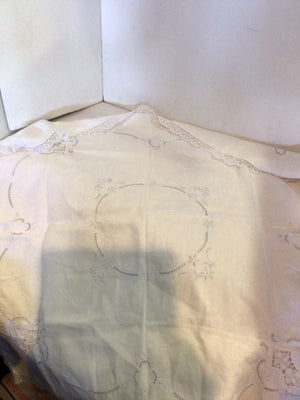 Vintage White Linen Table Runner
