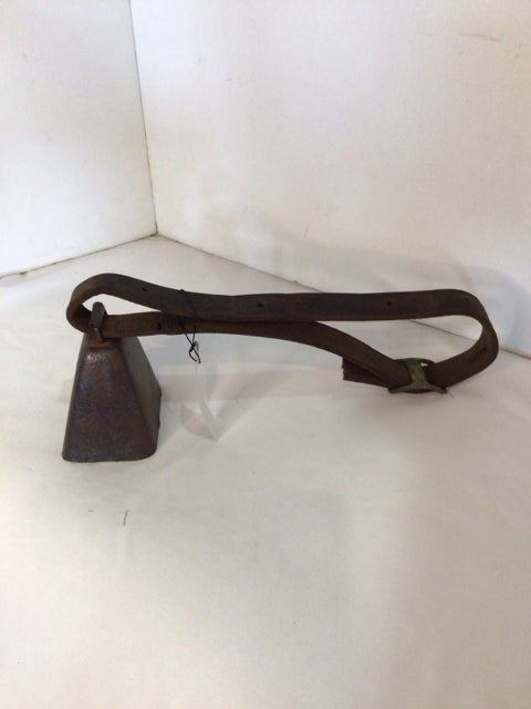 Vintage Cow Brown Leather/Metal Bell