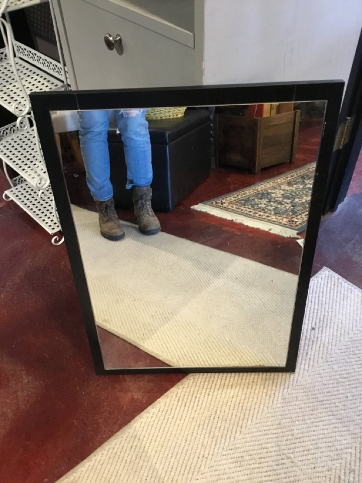 Black Wood Mirror