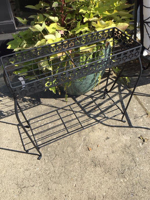 Black Iron Rectangle Plant Stand