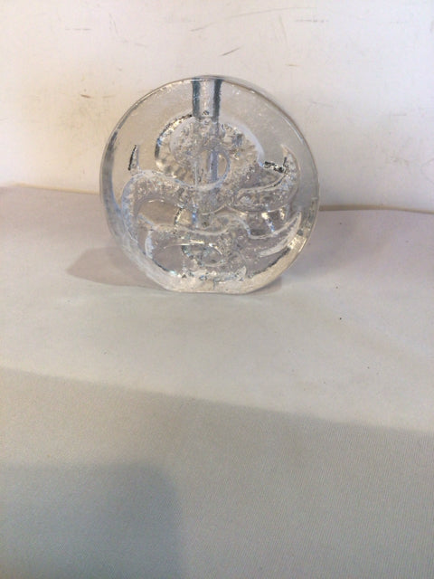 Clear Glass Snake Vase