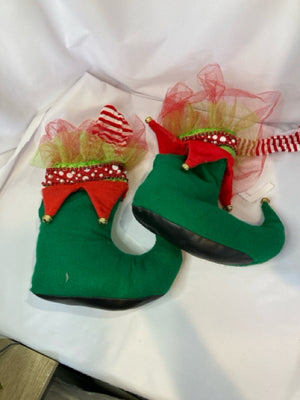 Christmas Red/Green Felt Elf Pair Holiday Item