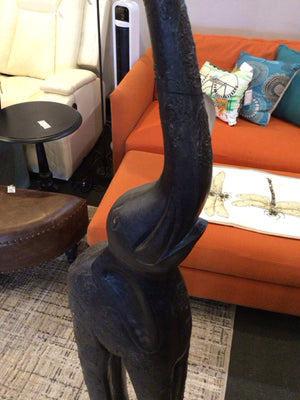 Vintage Gray Resin Elephant Statue