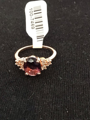 Purple Cubic Zirconia Ring