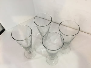 Set of 4 Clear Glass Sport Glasses