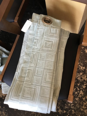 Pair Teal Grommet Draperies/Curtains