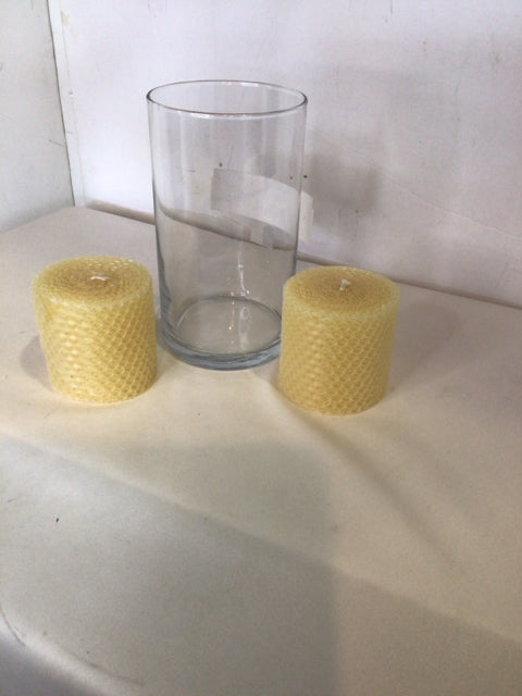 Clear Glass w/candle Candle Holder