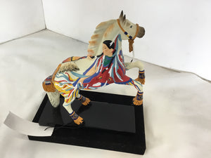 Multi-Color Horse w/Box Figurine