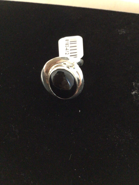 Sterling Silver Black Obsidian Ring