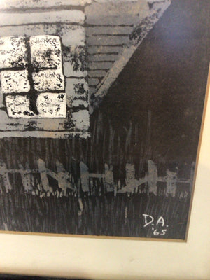 Black/White House Framed Art