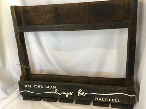 Wall Hanging Black/White Wood Words Shelf