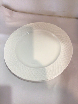 Mikasa Set of 5 White Bone China Plate Set