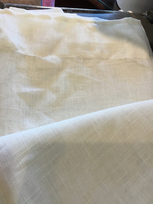 2 Panels Cream Polyester Sheer Draperies/Curtains