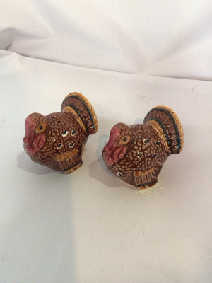 Salt & Pepper Brown Ceramic Turkey Holiday Item