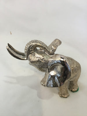 Silver Metal Elephant Figurine