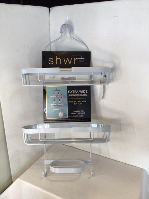 White Metal Hanging Shower Access