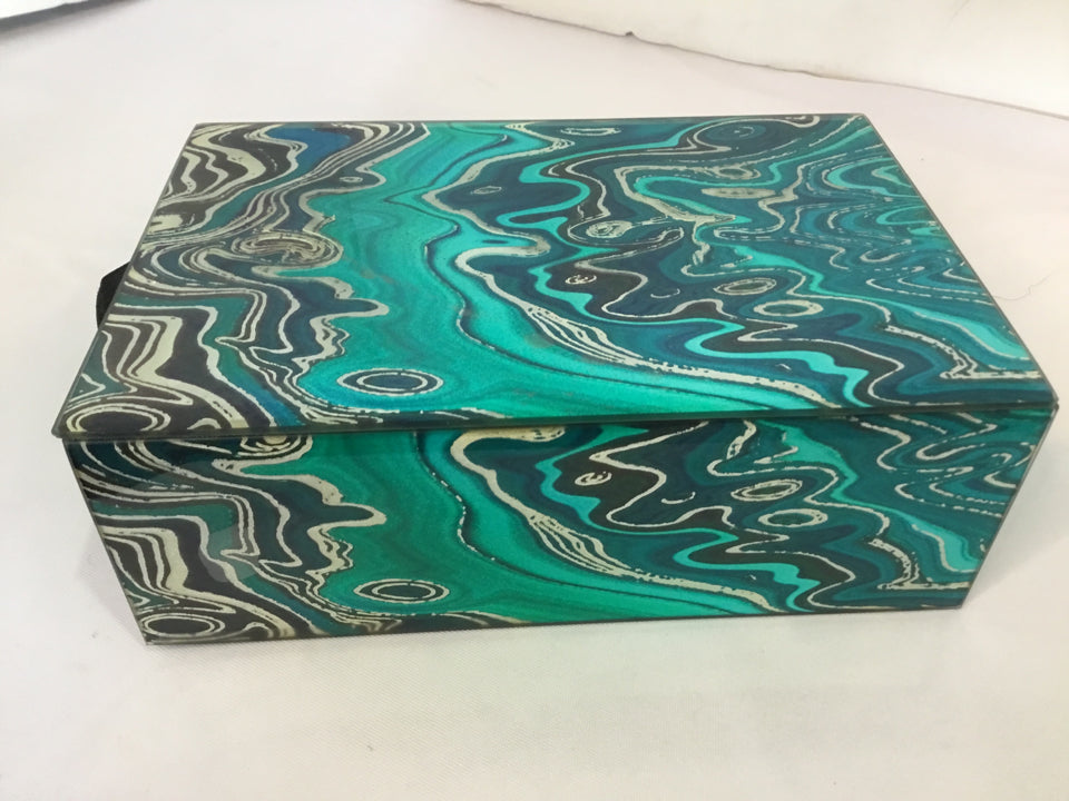 Trinket Acrylic Blue/Teal Box