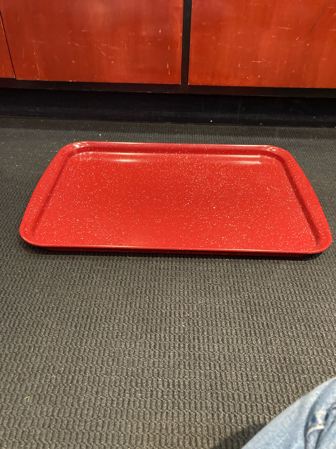 Red Enamel Baking Access.