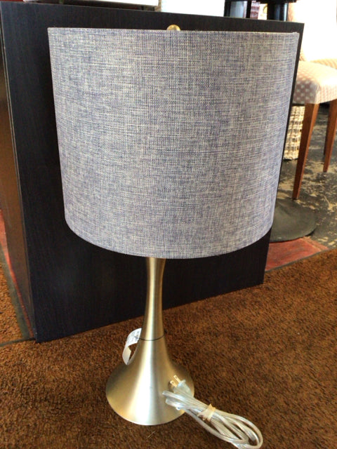 Gold/Blue Metal Lamp