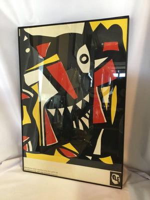 Red/Black Abstract Framed Art