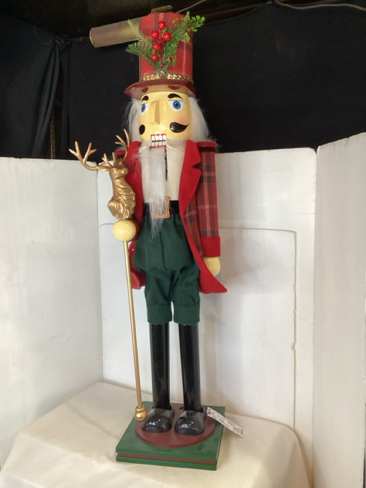 Christmas Red/Black Wood Nutcracker Holiday Item