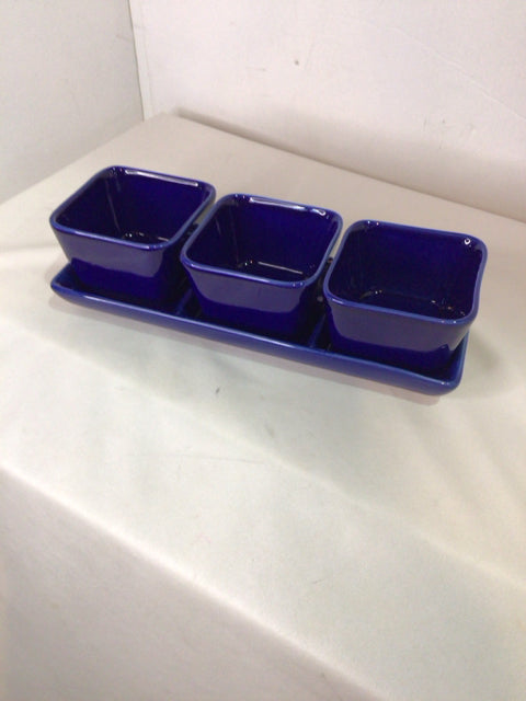 Ceramic Blue Server Kitchen Access.