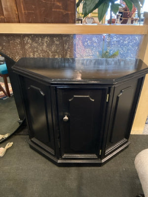 Black Wood Lacquer As Is Cabinet