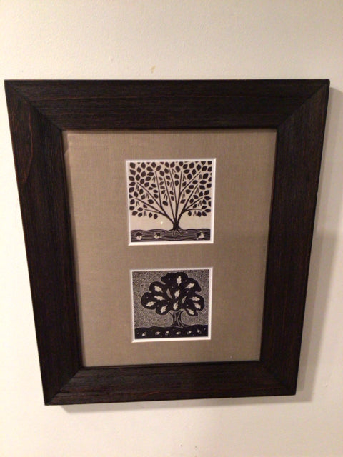 Brown/black Trees Framed Art