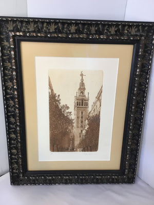 Sepia Tan/Brown Buildings Numbered Framed Art