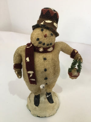 Snowman White Felt Holiday Item