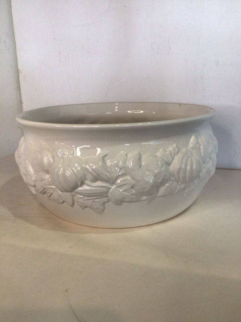 Cook's Club White Ceramic Vegetable Bowl