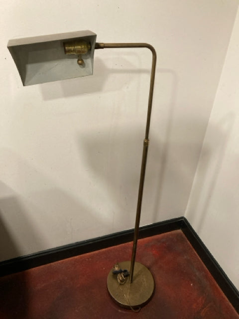 Vintage Down Lighting Brass Dimmer Floor Lamp