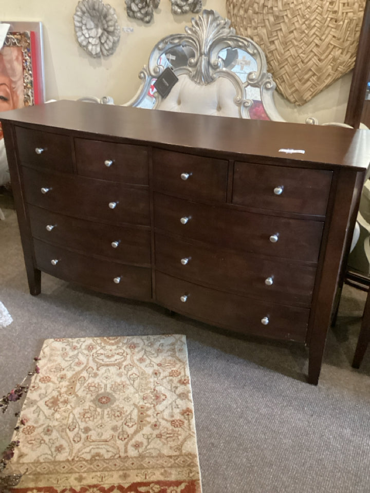 9 Drawer As Is Brown Chest/Dresser