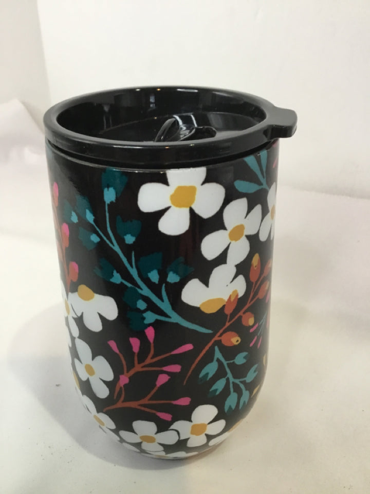 Kate Spade Thermal Black/Multi Metal Floral Mug