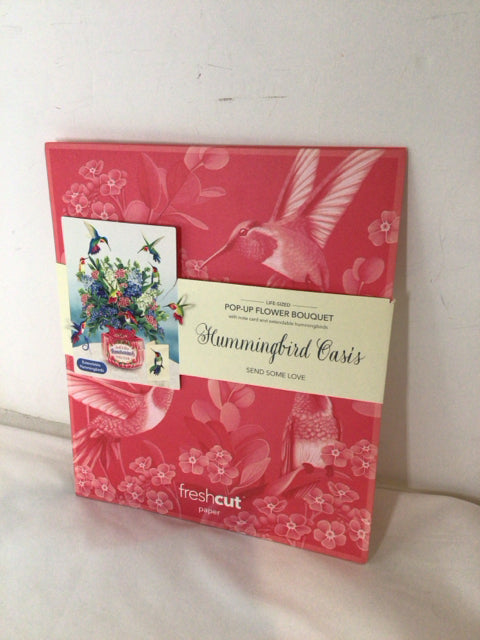 Pop-Up Multi-Color Paper Flowers 3D Card