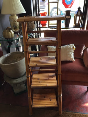 A frame Natural Bamboo Folding Shelf