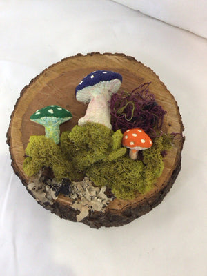 Retro Wood Mushrooms Wall Decoration Art