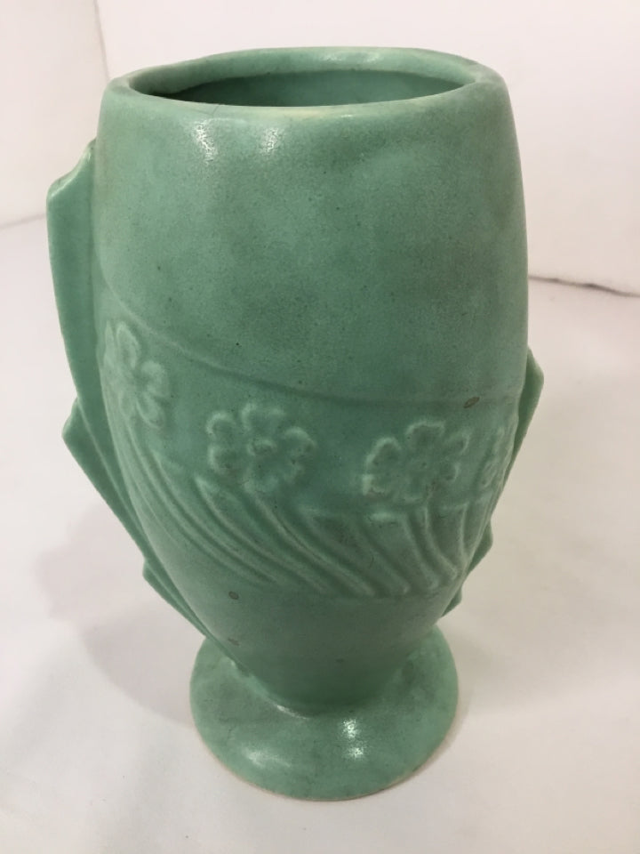 USA Vintage Green Ceramic Vase