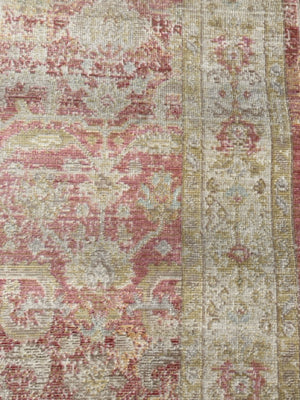 Polyester Pink/Cream Rug