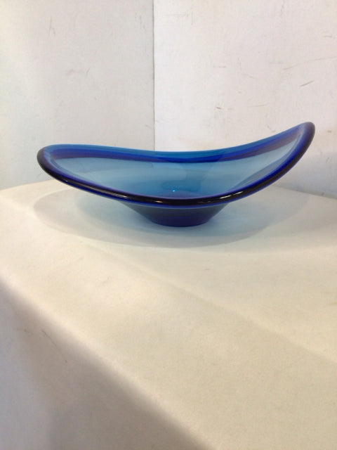 Art Glass Blue Glass Bowl