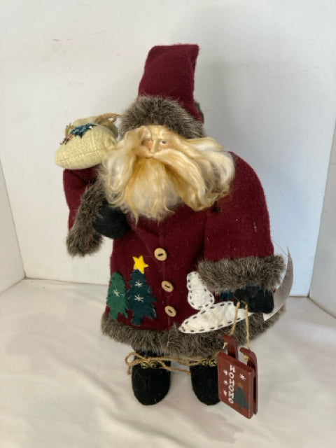 Santa Red/Green Fleece Sled Holiday Item