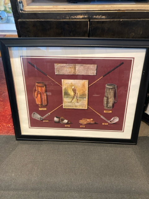 Red Golf Framed Art
