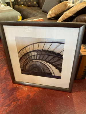 Black/White Staircase Framed Art