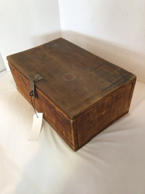 Wood Lidded Brown Box