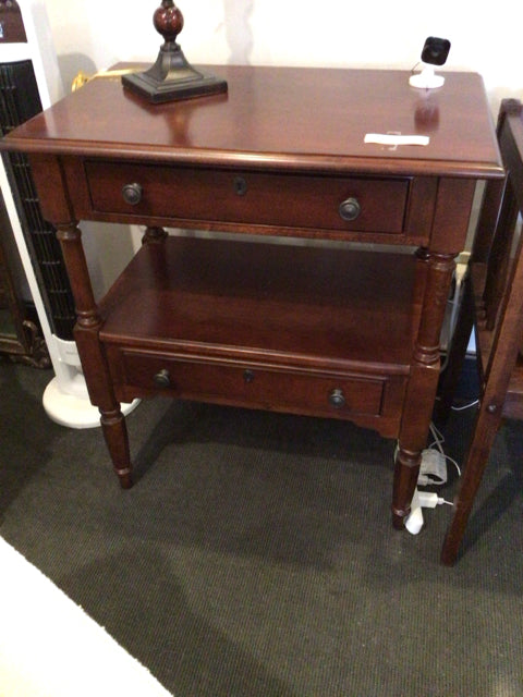 Tiered Wood Side/End Brown Table