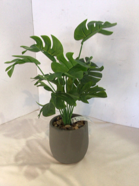 Green In Planter Faux Plant