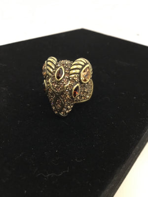 Orange Rhinestone Ring