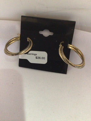 Metal Gold Hoops Earrings