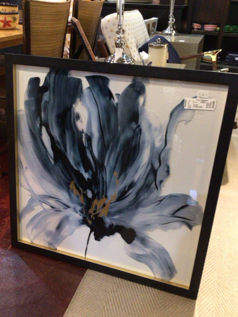 Blue/White Flower Framed Art